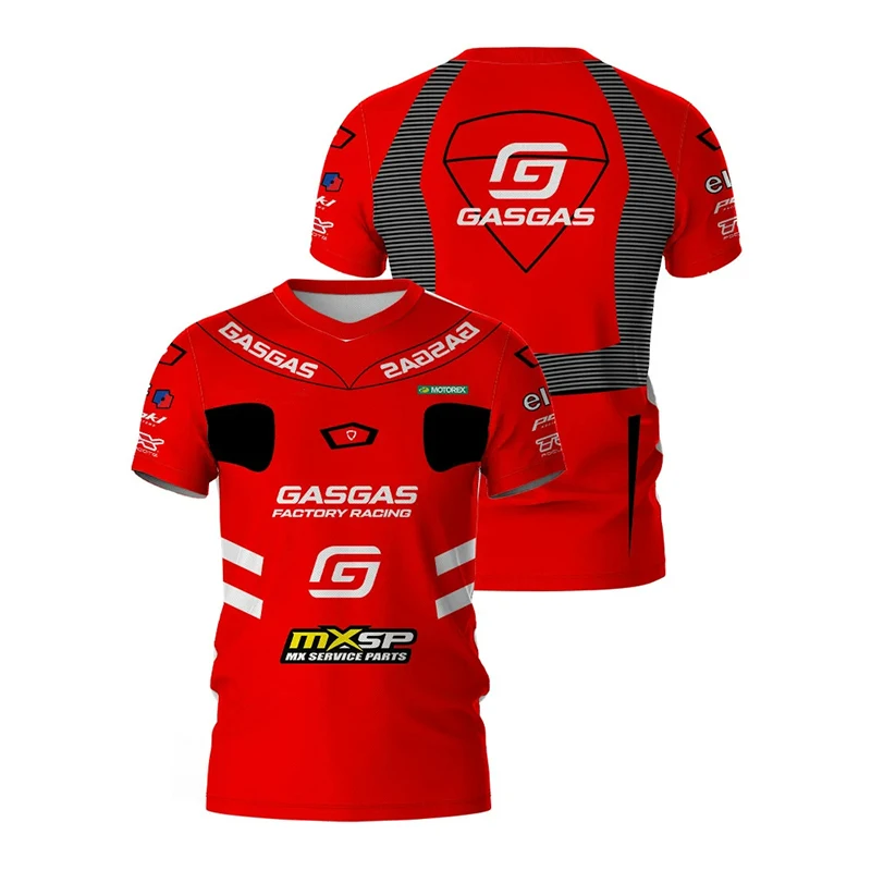 Image of 2026 Sommer Bestseller Spanisches Offroad-Motorrad GASGAS Extremsport T-Shirt für Herren und Damen Lässiges Schnelltrocknendes Oberteil 6XL