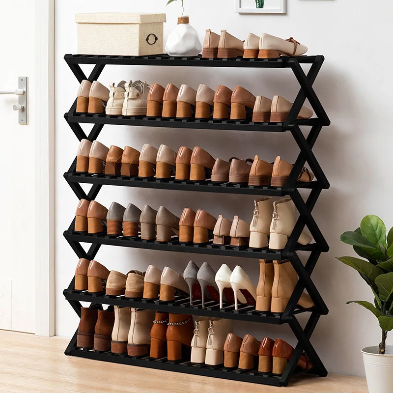 Installation-free folding shoe racks enter the home, shoe racks occupy a small dormitory, simple household entrance, integrated