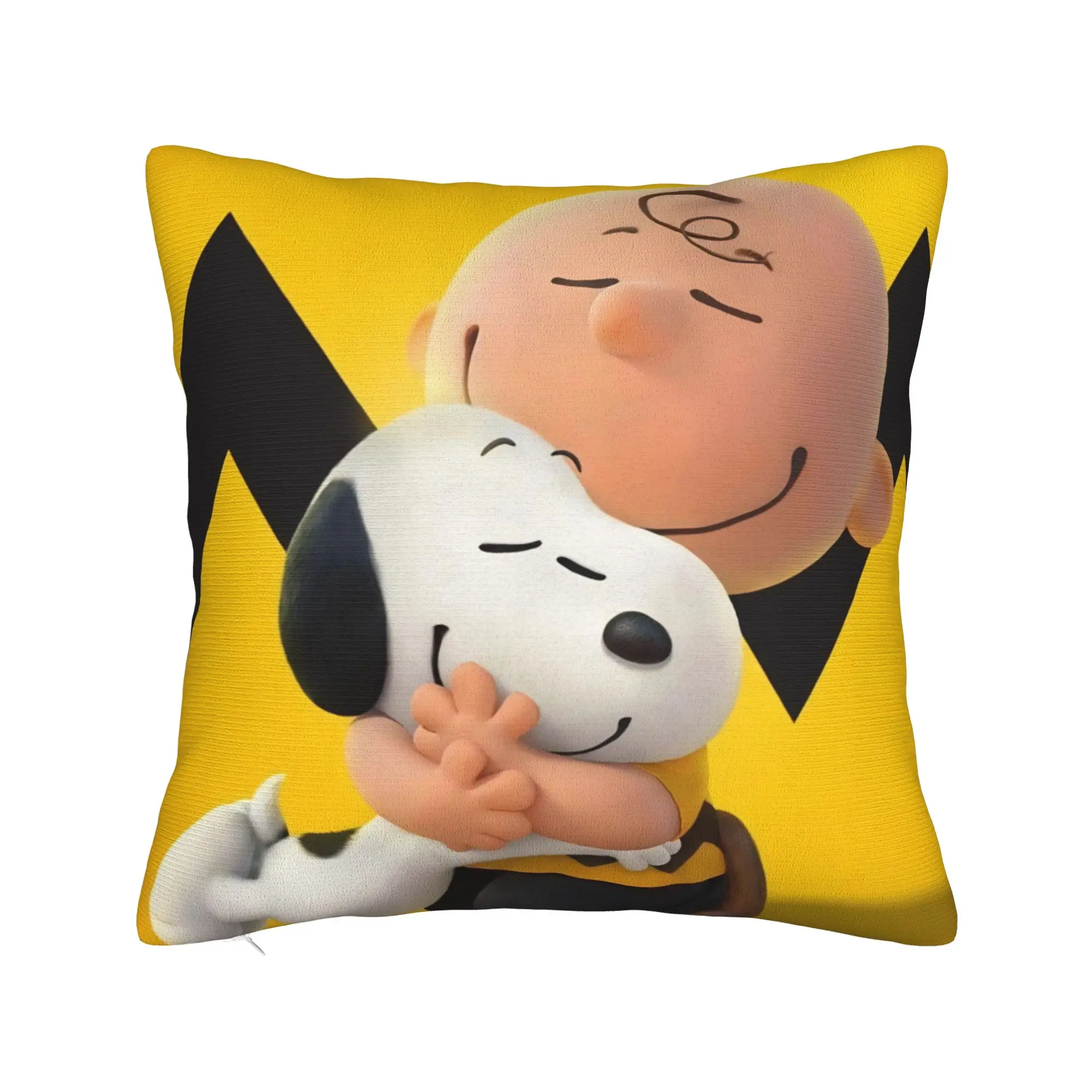 S-Snoopys Movie Pillowcase Polyester Cushion Cover Decor Lovely Winter Holiday Pillow Case Cover Home Square 18'