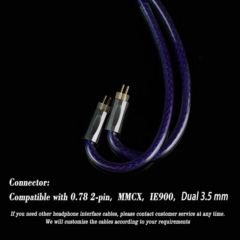 TRKAPLST-50 7N OCC versilbertes Kopfhörerkabel 2,5 3,5 4,4 mm symmetrisches Upgrade-Kabel für IE900 0,78 mm versenktes 2-poliges MMCX HIFIMAN – Detail 10
