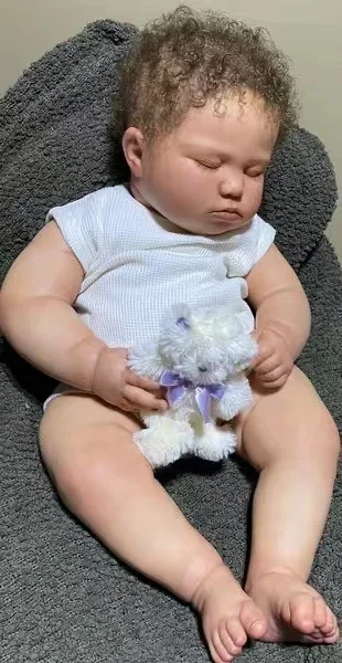 

DLS, индивидуальный заказ, ограниченная поставка, 25 дюймов, Reborn Baby, июнь, 7 месяцев, спальный ребенок с ручными наборами из мохера, часть «сделай сам»
