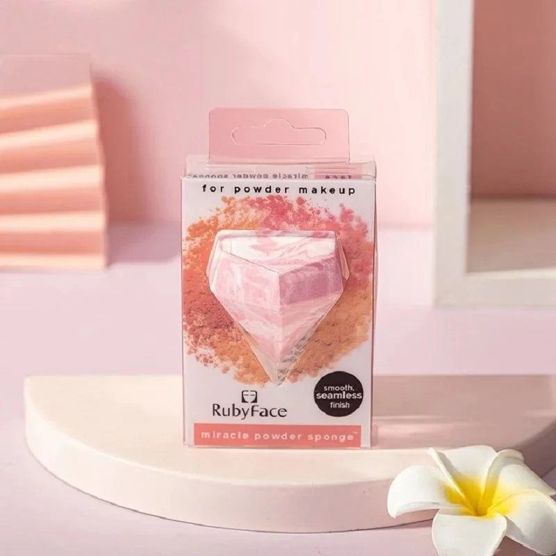 مزيج 2 لون الماس ماكياج الإسفنج مجموعة التدرج كبير ماكياج الإسفنج دون اللاتكس ماكياج الوجه مسحوق نفخة إسفنجة تجميل