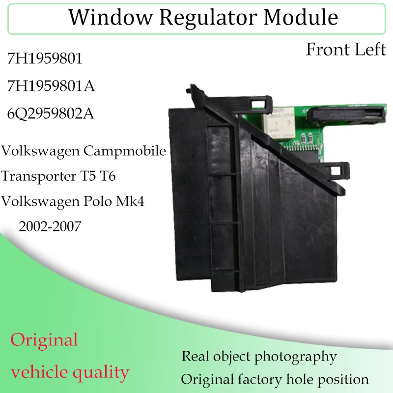 Voor VW Transporter T5 T6 Campmob Typ2/Transp.LT Polo Mk4 Raamheffermotor en modules 7H1959801A 7H1959802A 6Q2959802A Multivan