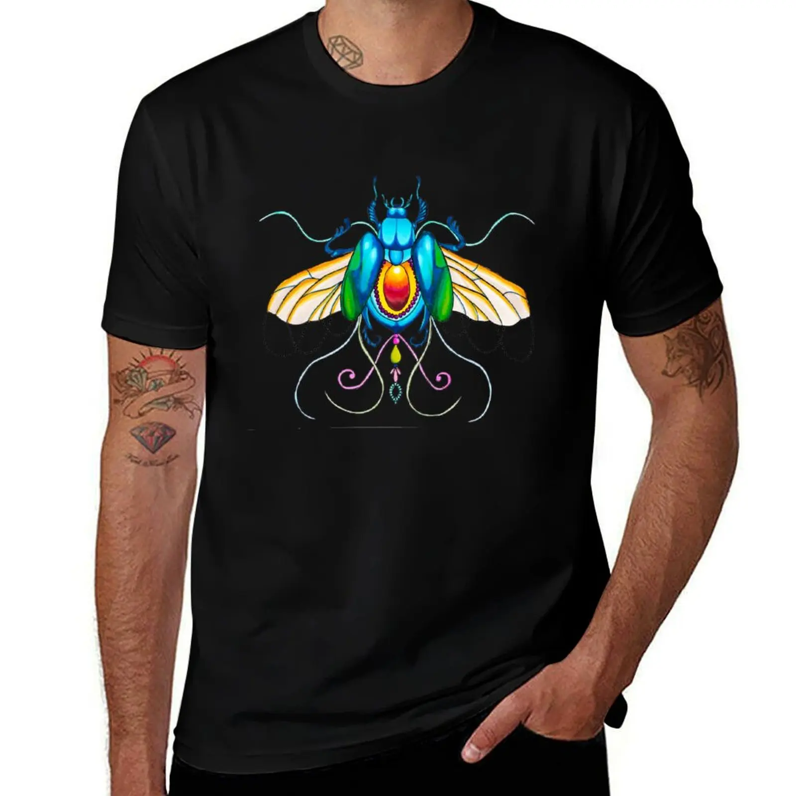 

Jewel Beetle T-Shirt Basic Casual Short Sleeve Cotton Shirt