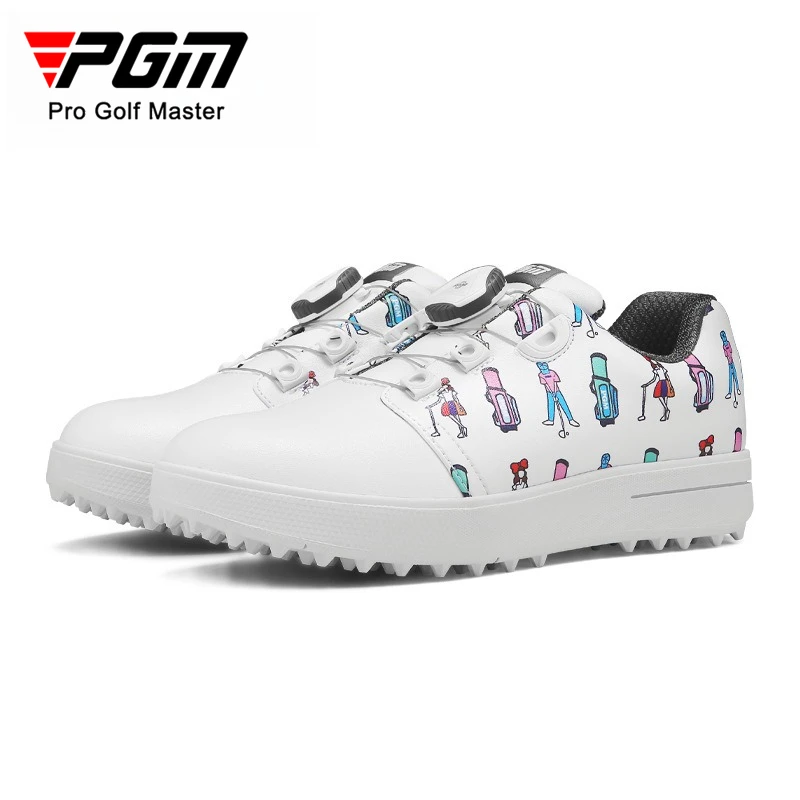 

Детская обувь для гольфа PGM, износостойкая и водонепроницаемая спортивная обувь с принтом для мальчиков и девочек XZ241
