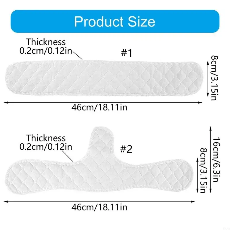 Y88D 10-Count Washable Breast Sweat Pad Skin Friendly Moisture Wicking Bra Inserts Guard for Fitness Maternity Daily Use