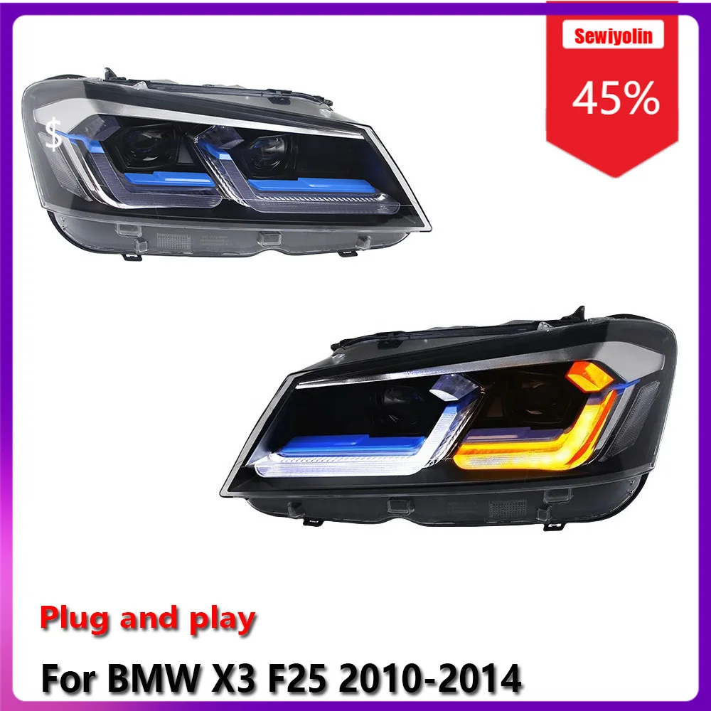

Car LED Headlight Accessories For BMW X3 F25 2010-2014 Fog DRL Brake Turn Signal Lamp Plug And Play