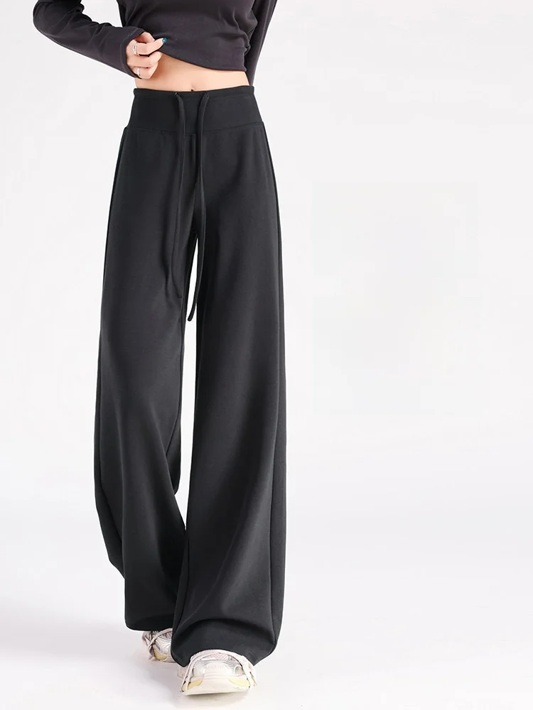 

Women's Fce Lined Yoga Fitn Trousers Autumn Winter Loose Wide Leg Casual Pants High Waist Cotton Blend Comfortable