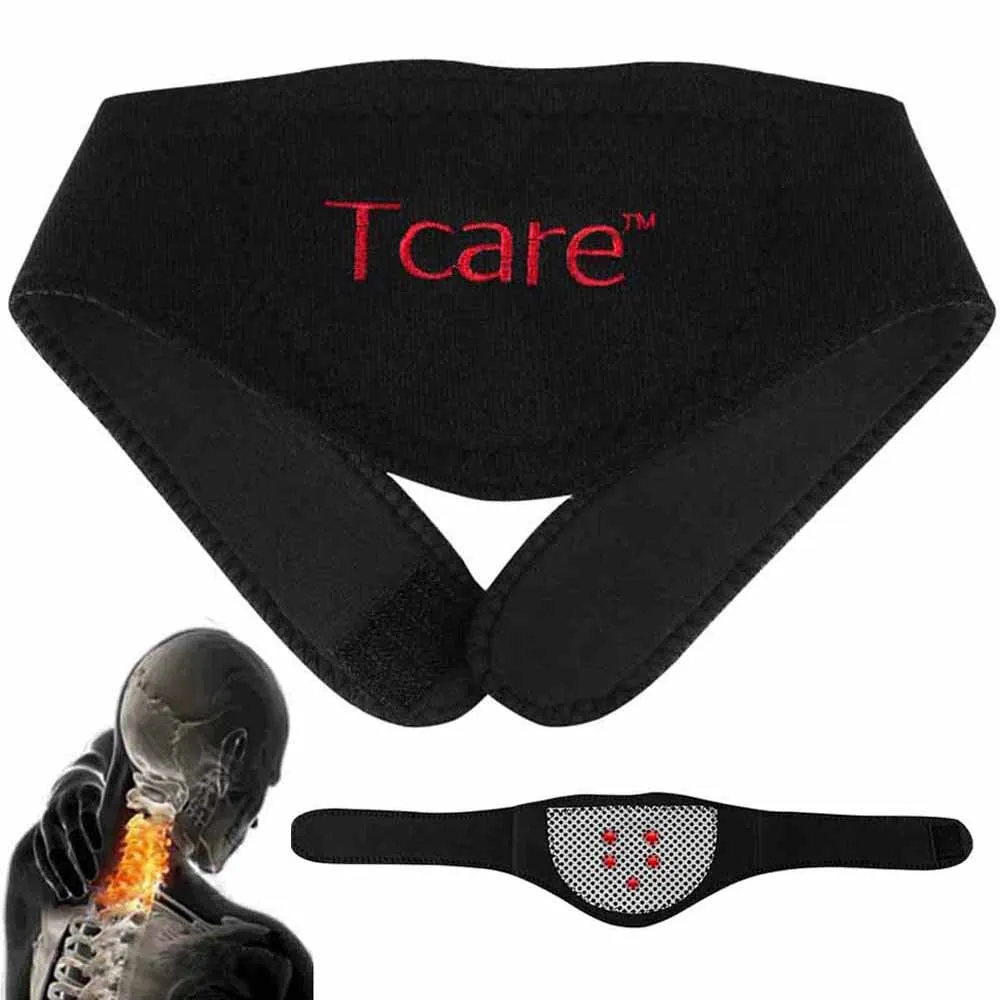 Tourmaline Self-heating Neck Belt Magnetic Therapy Neck Massager Cervical Vertebra Protection Belt Men Women Neck Pain Relief