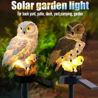 LED Solar Lamp Owl Animal Garden Lights Solar Powered Yard Light Outdoor Landscape Decoration Lamp Waterproof Solar Lantern