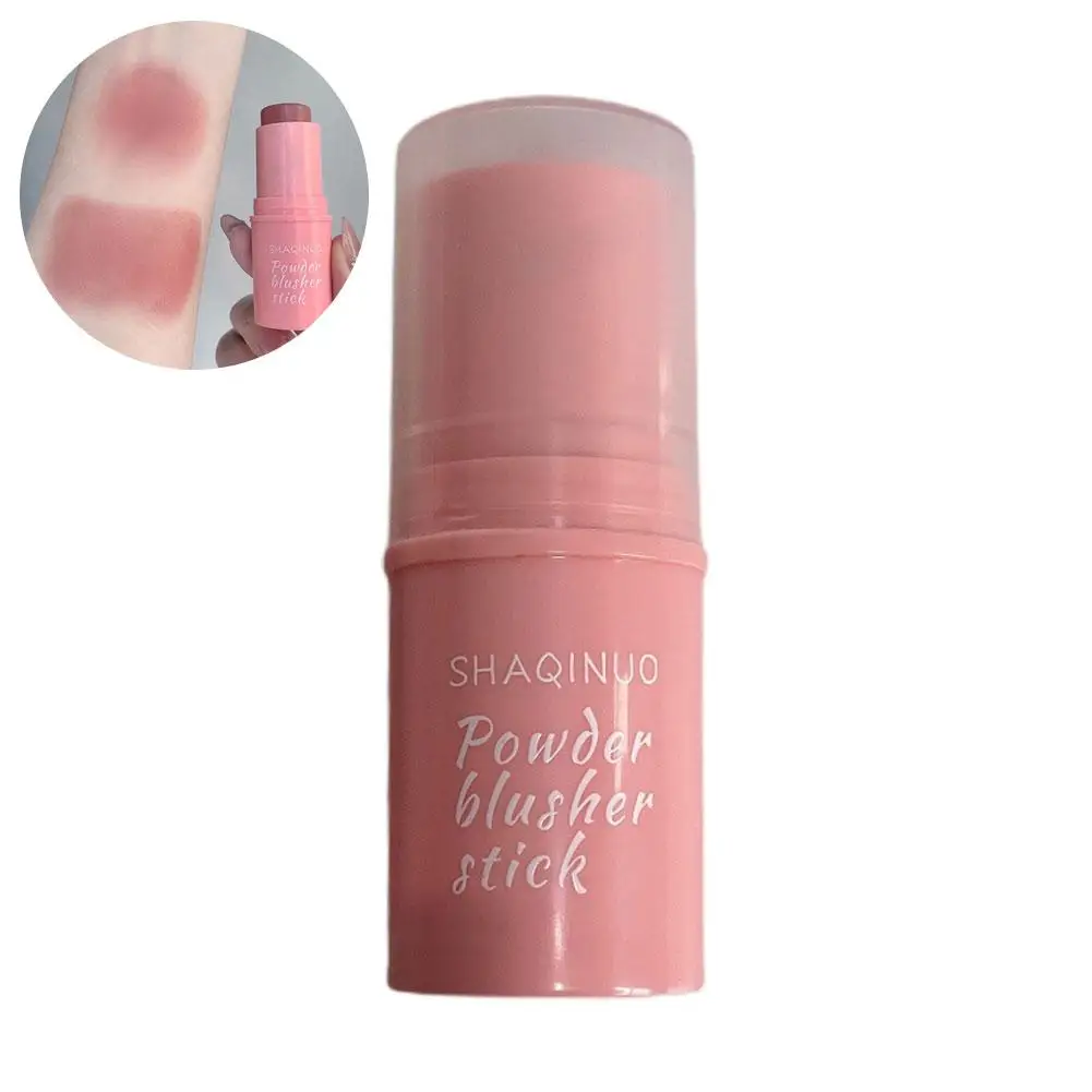 Colorete en barra suave mate, herramienta Facial dulce Natural de baja saturación, colorete brillante de larga duración, maquillaje en barra resistente al agua A1C0