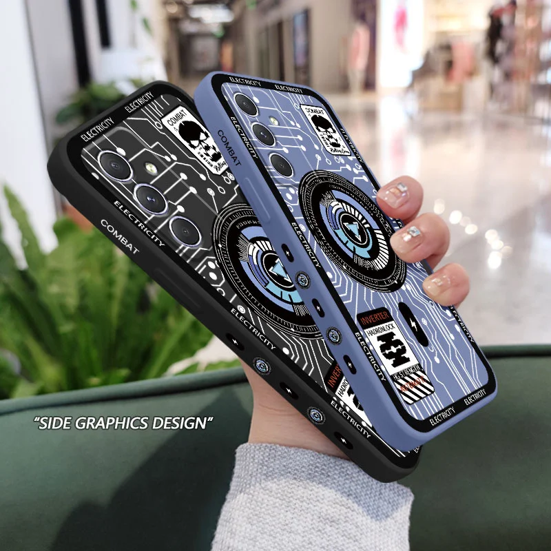 Mechanical Circuit Phone Case For Samsung Galaxy A17 A07 A56 A36 A26 A16 A06 A54 A34 A24 A14 A55 A35 A25 A15 A05 4G 5G Cover