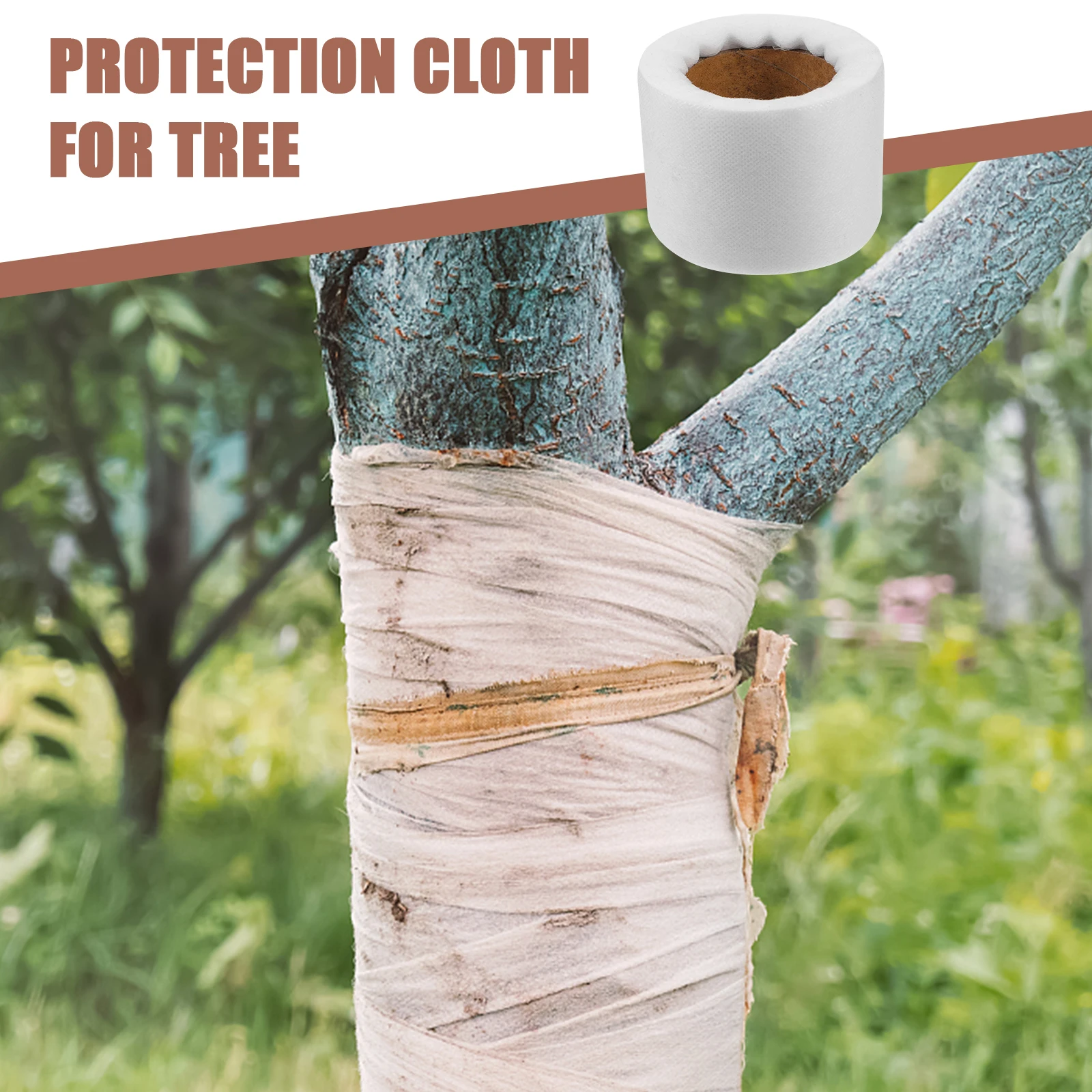 

1 Roll Tree Protector Wrap Breathable and Cold-Proof Tree Cover for Outdoor Winter Protection Durable Plant Wrapping Cloth
