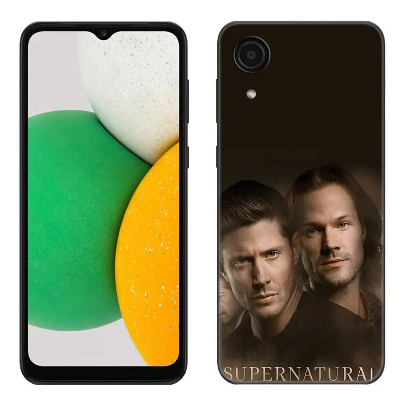 Supernatural Black Silicone Phone Case For Samsung Galaxy A01 A03 Core A04 E A02 A05 A10 A20 A21 A30 A50 S A6 A8 Plus A7 2018