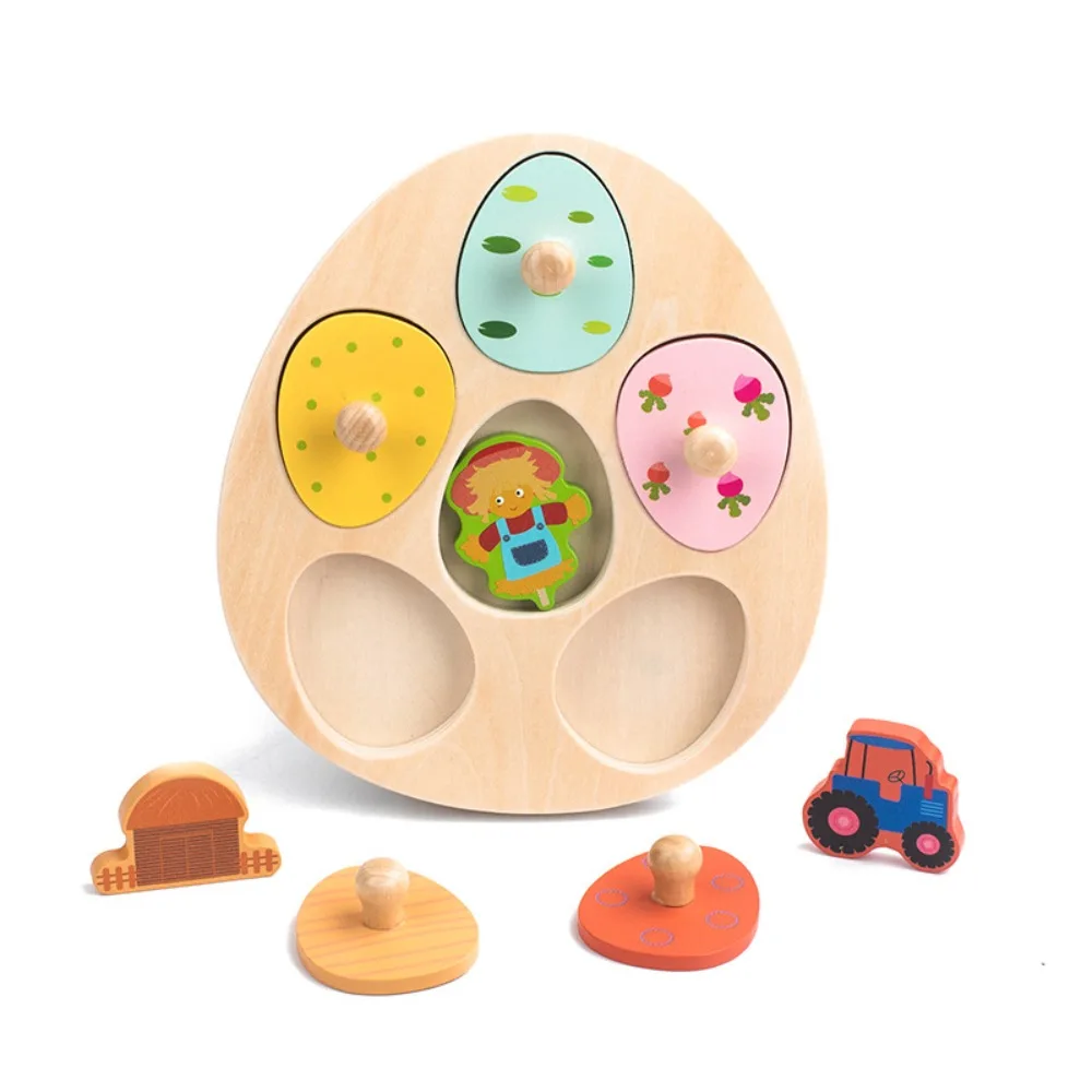 

Wooden Peg Wood Dinosaur Jigsaw Educational Preschool Animal Domino Puzzle Toy Montessori Early Learning Toddler Puzzles