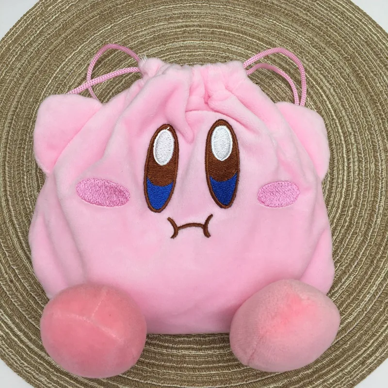 10pcs/lot Star Kirby Storage Bag Plush Cosmetic Bag Plush Toy Portable Drawstring Pocket Kawaii Kirby Pink Coin Purse Gift