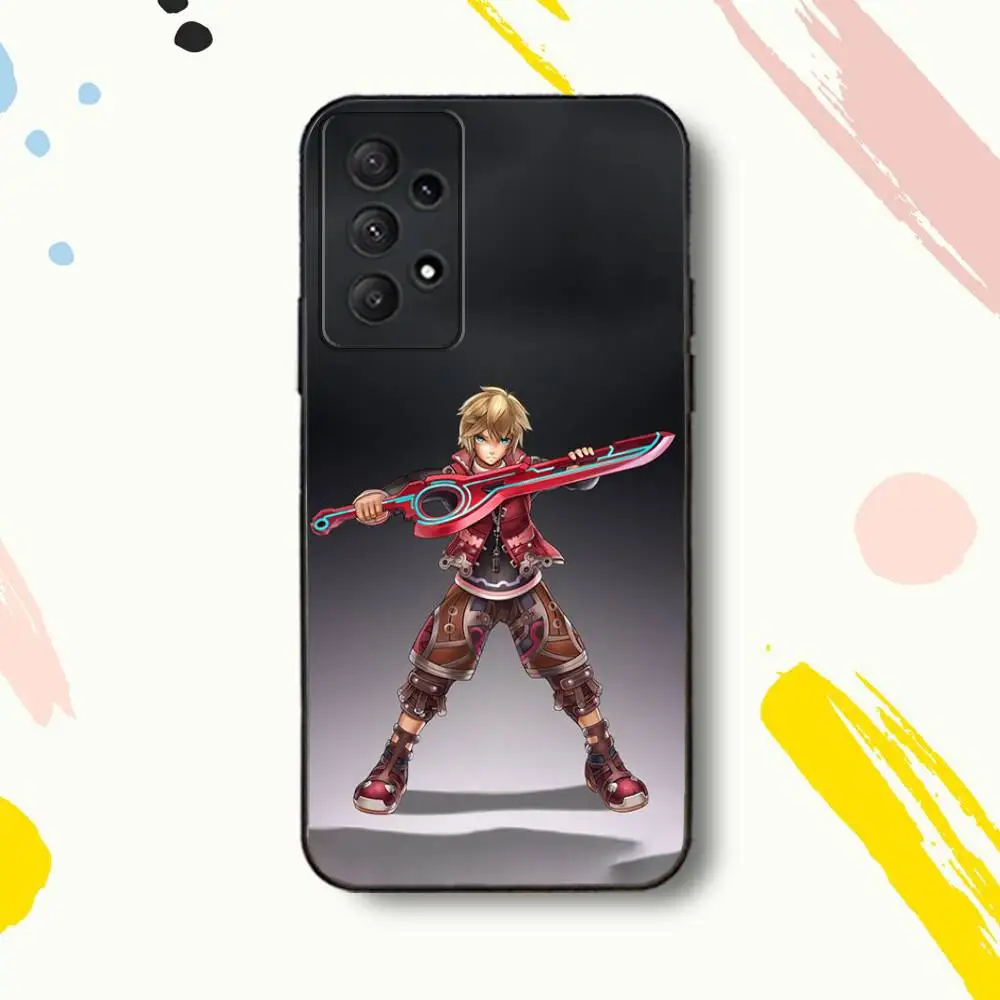 حافظة هاتف X-Xenoblade Chronicles لهاتف سامسونج جالاكسي A 80,72,73,91,53,22,51,52,5G,Plus,J,Note غطاء أسود ناعم