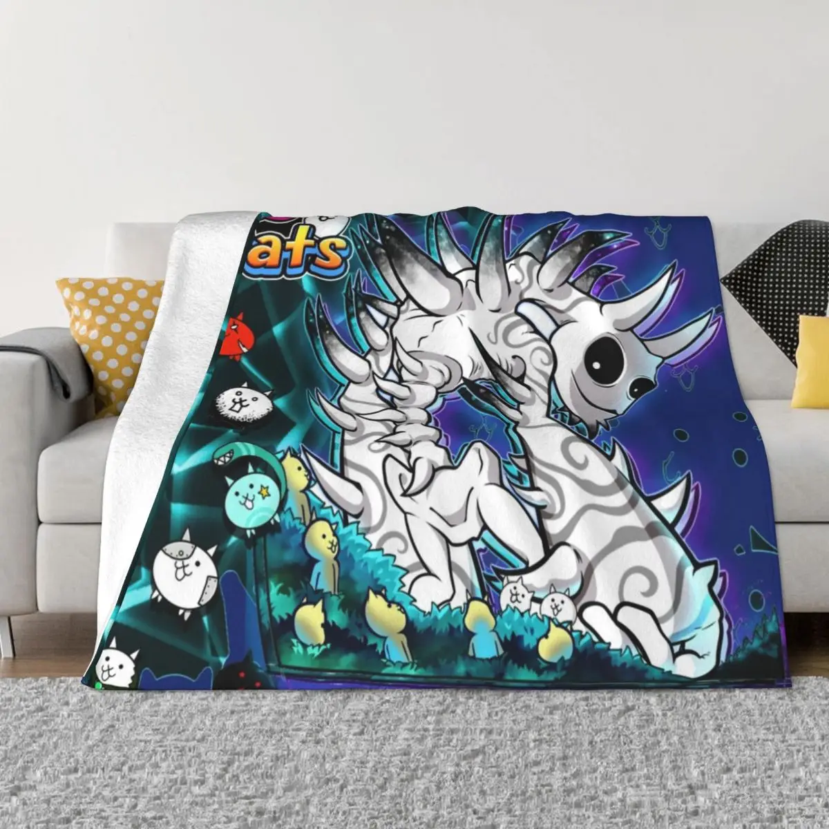 

Battle Cats Throw Blanket Giant Sofa Furrys Blankets