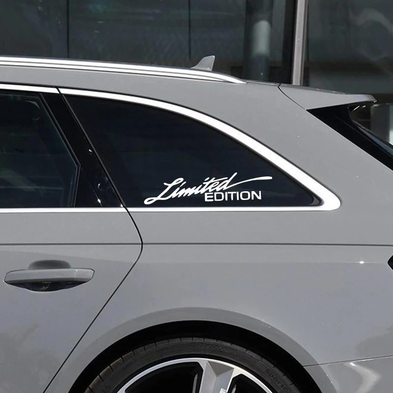 Car Laser Stickers LIMITED EDITION English Letter Car Front Decoration Reflective Decal Auto Styling Sticker Car Decals