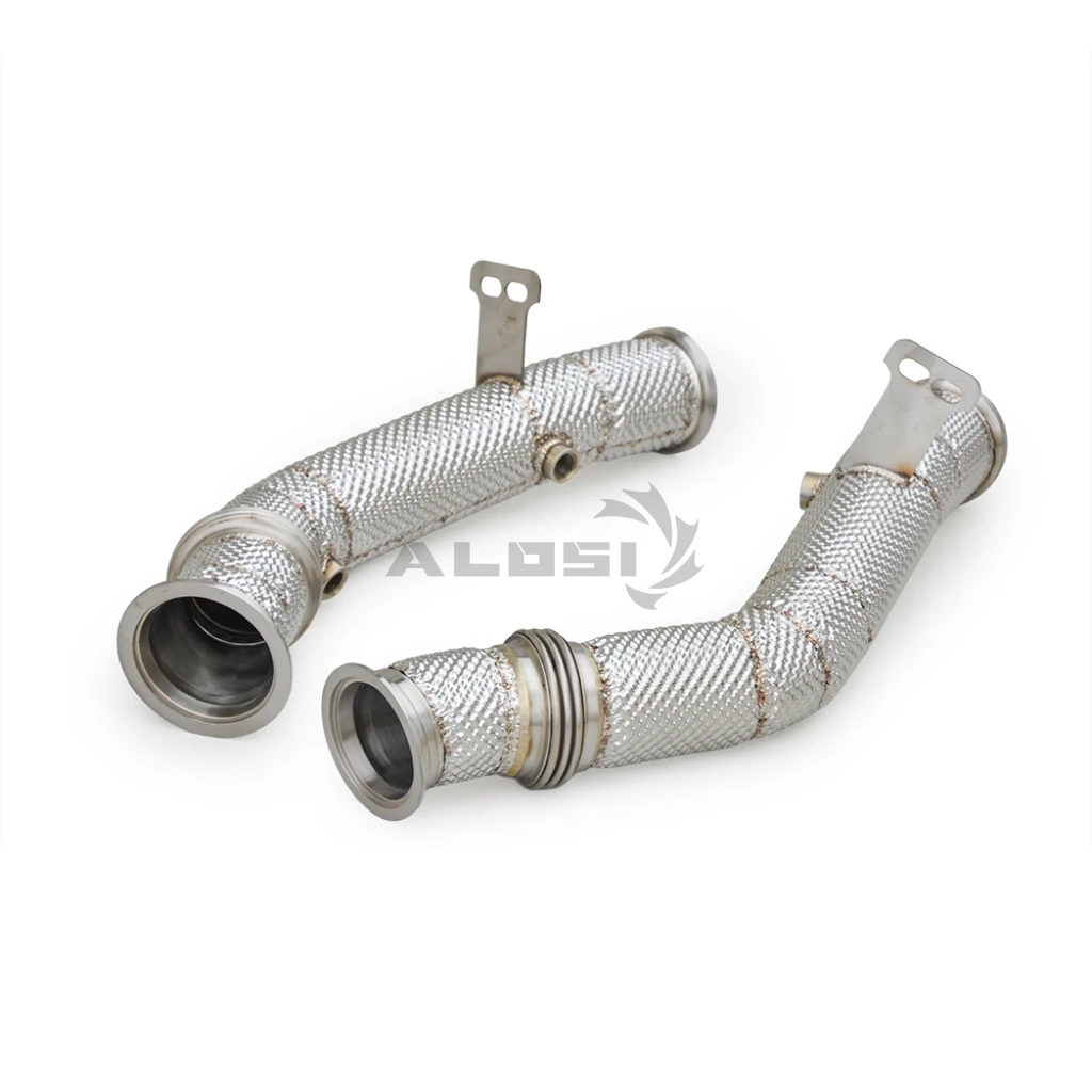 

For Mercedes E400 3.0T 2016-2021 Stainless Steel Exhaust Downpipe Free Flow With Insulation Layer