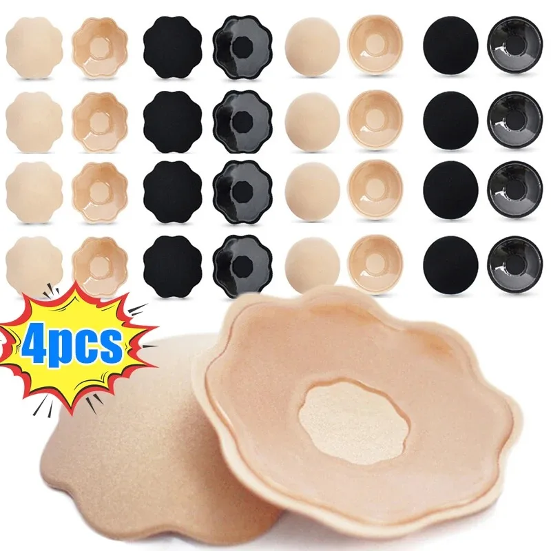 

Reusable Invisible Silicone Nipple Cover Self Adhesive Breast Chest Bra Pasties Pad Mat Stickers Accessories Lift for Women