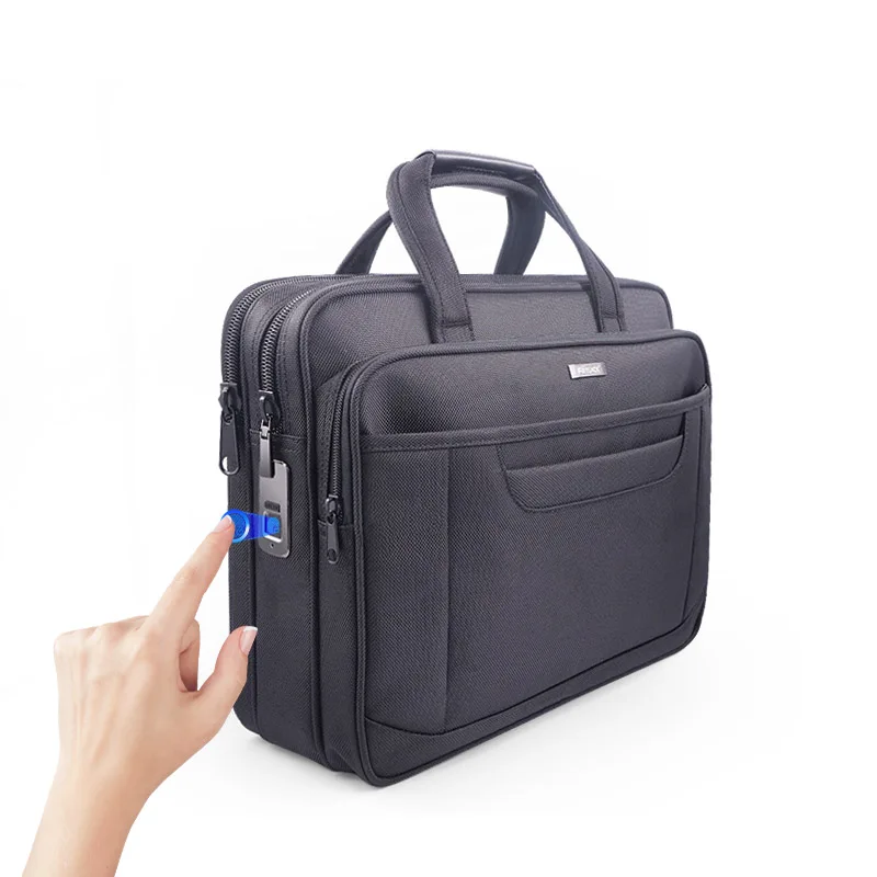 

Fingerprint Lock Lawyer Anti Theft Briefcase Work Business Computer Men Bags Handbags Famous Brands