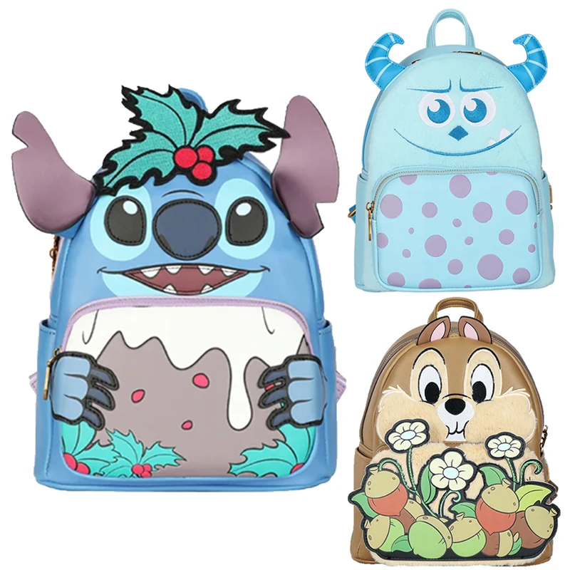 Mochila de cuero de Alien Toy Story 3 para niñas, mochila de moda de alta calidad, Stitch, Mickey, regalos de cumpleaños para damas