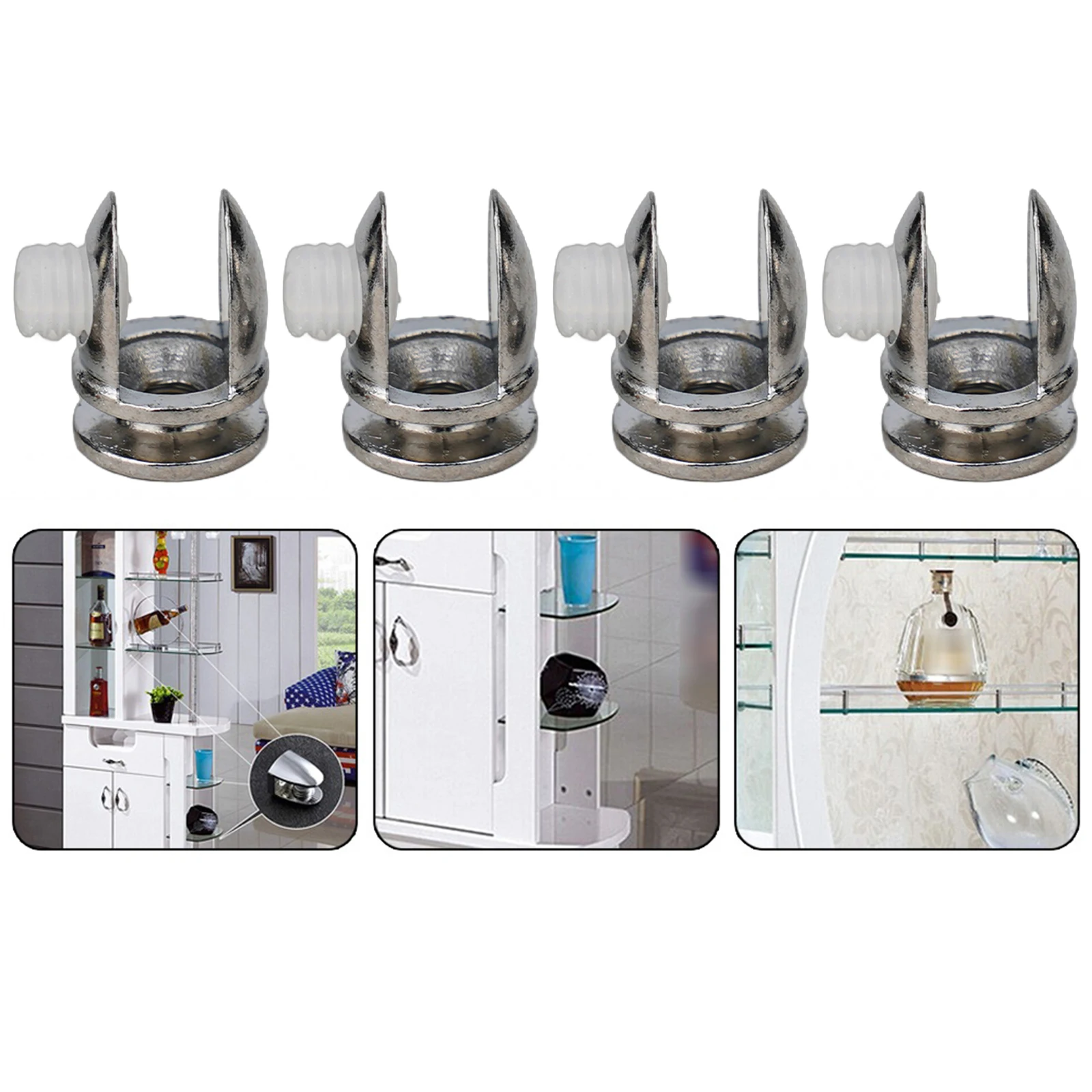 4 قطعة قابل للتعديل الزجاج مطلي بين قوسين حامل الرف دعم حامل مشابك جدار جبل لوحة ثابتة المشبك التقسيم حامل الأجهزة