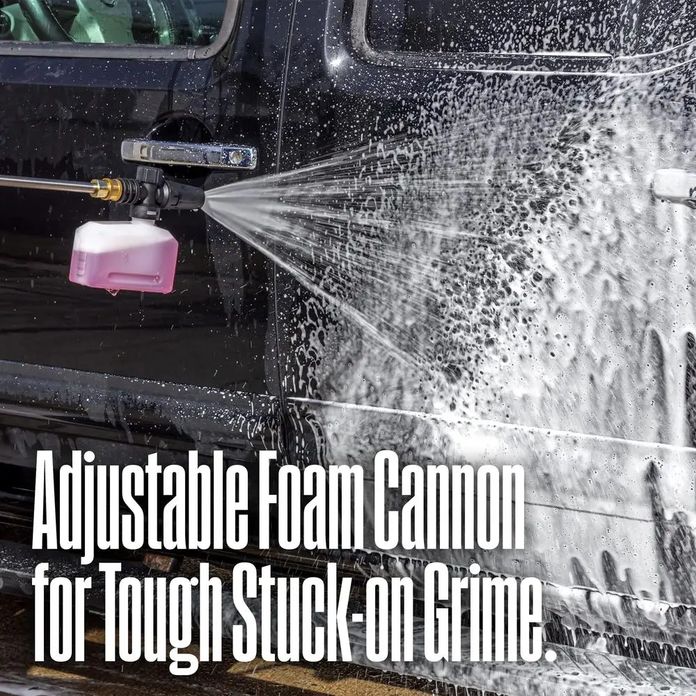 Electric Pressure Washer 2100 PSI 1.76 GPM Foam Cannon Steel Wand Carry Handle Portable Compact Cleaning Power