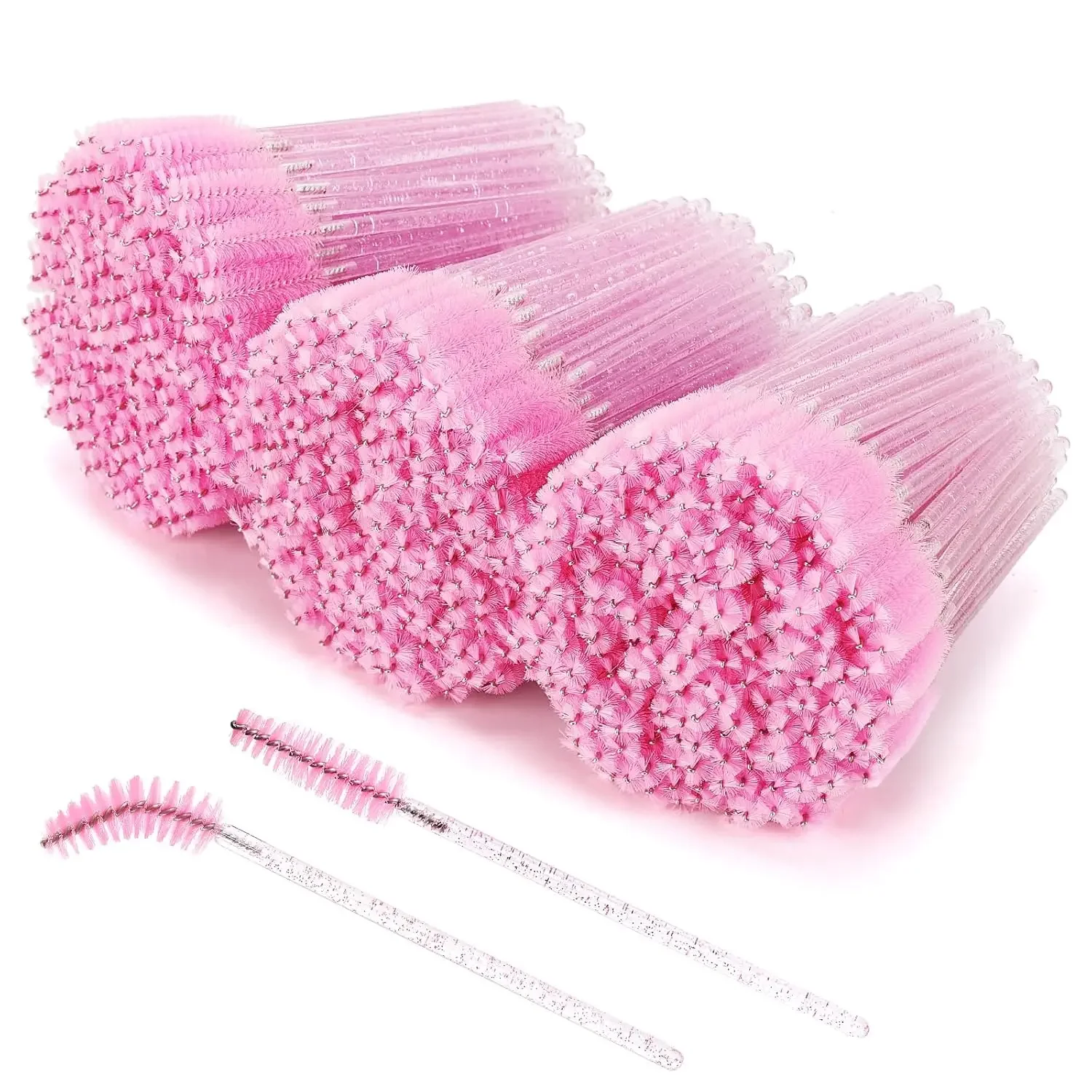 50/100/200 Uds. Cepillos de pestañas desechables con varilla de cristal, varillas de extensión de pestañas, herramientas de belleza de maquillaje profesional
