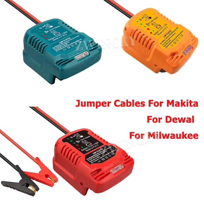 11AWG Jumper Cables Car Accessories For Makita/Dewal/Milwaukee/EINHEL 18V 20V Battery Jump Starting Car Using Tool Battery