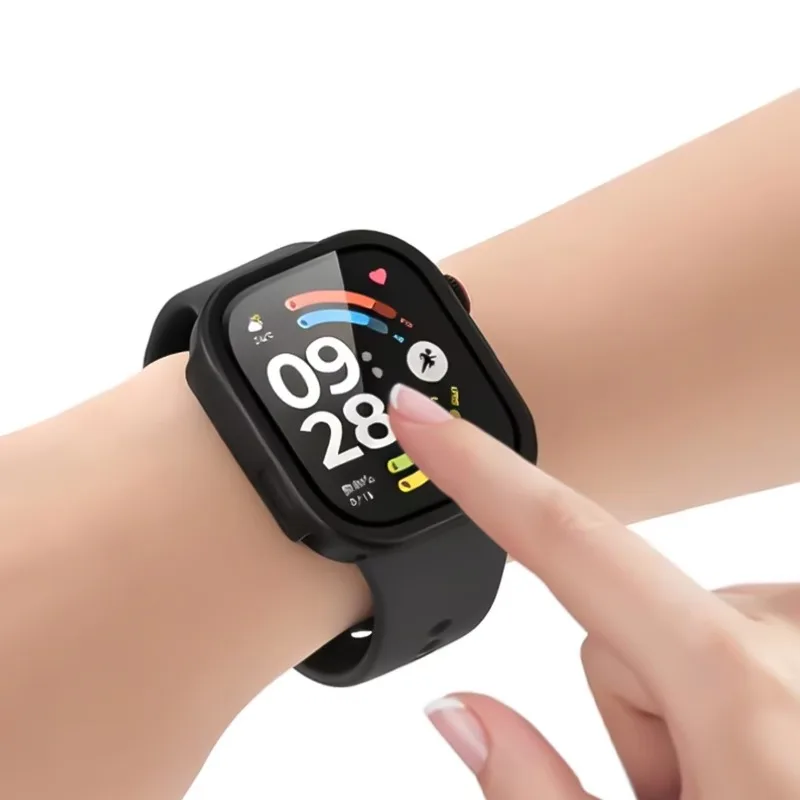 PC Shell+Glass for Xiaomi Redmi Watch 6 Screen Protector Anti-scratch Film Bumper Protective Cover for Redmi Watch 6 Accessories image 3