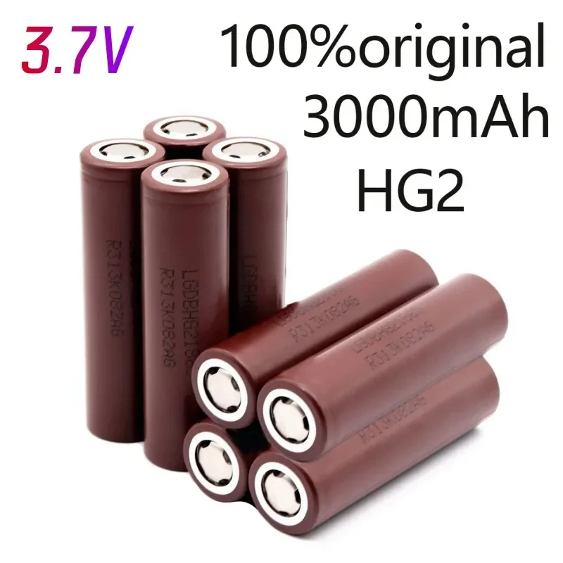 

100% New HG2 18650 3000mAh Battery 3.7V 30A High Discharge 18650 Rechargeable Batteries for HG2 18650 Flashlight Tools Battery