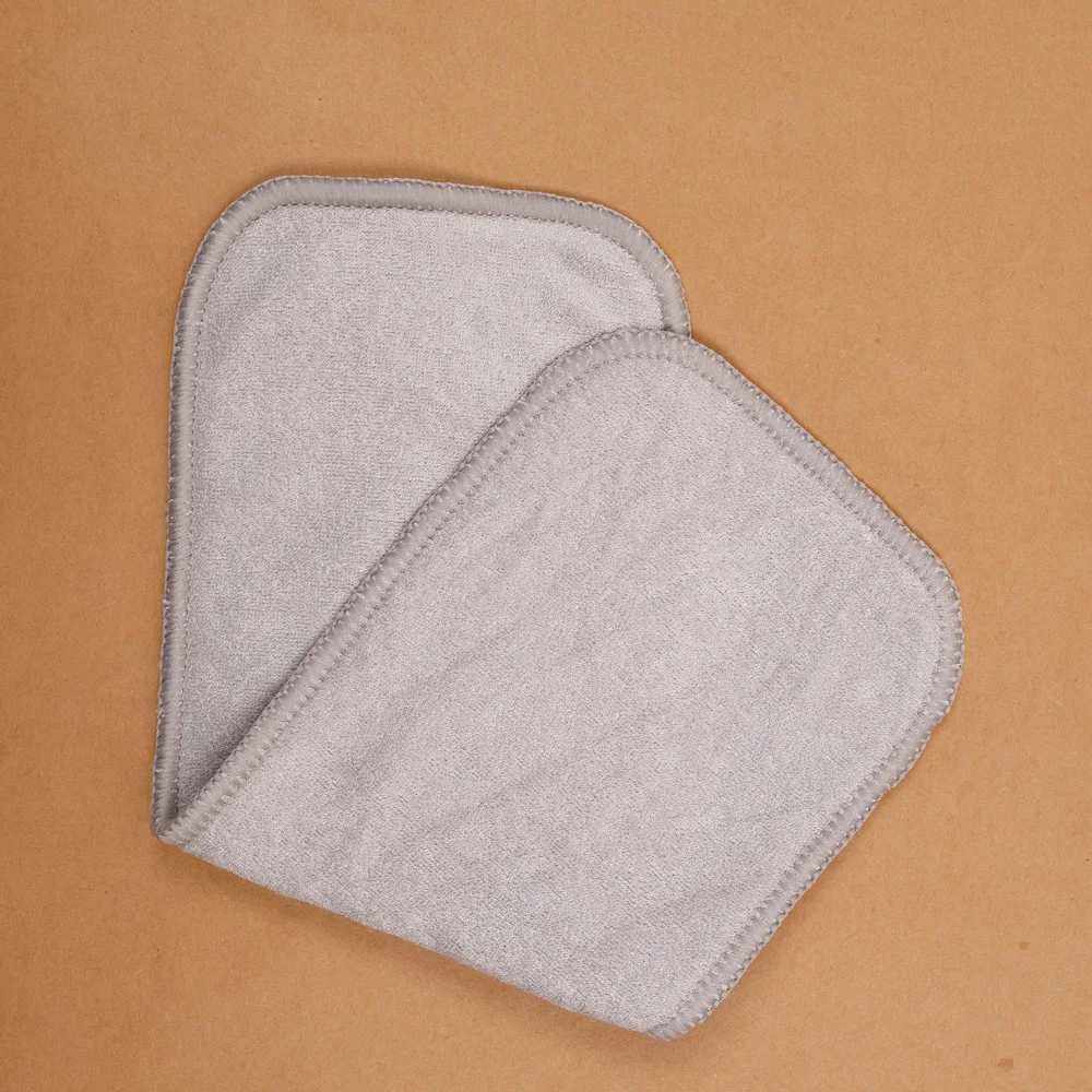 5PCS Washable Absorbent Diaper Inserts 4 Layers Bamboo Terry Soft Diaper Liner Pad