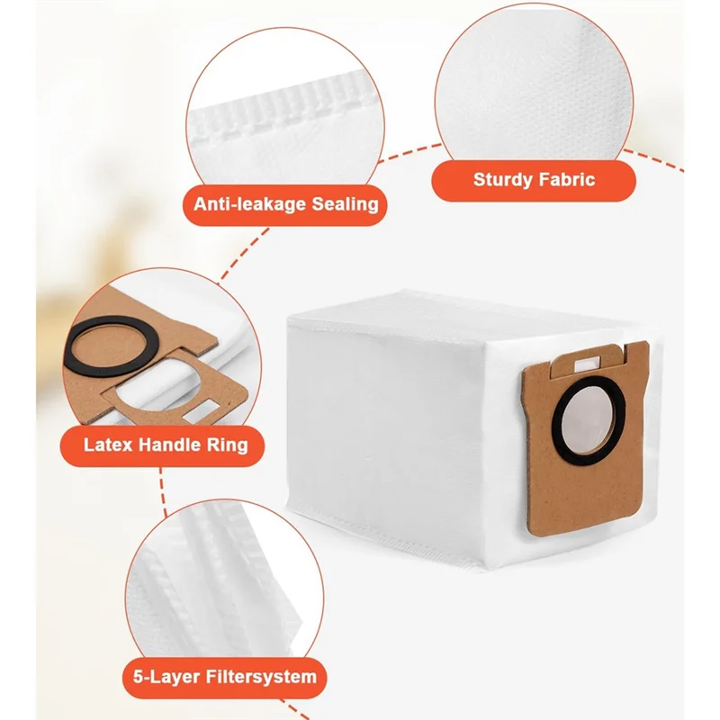 Abrb-para xiaomi x20 +/x10 +/dreame l10s ultra/l10 ultra/l10 prime robô aspirador de pó escova lateral principal filtro hepa sacos mop