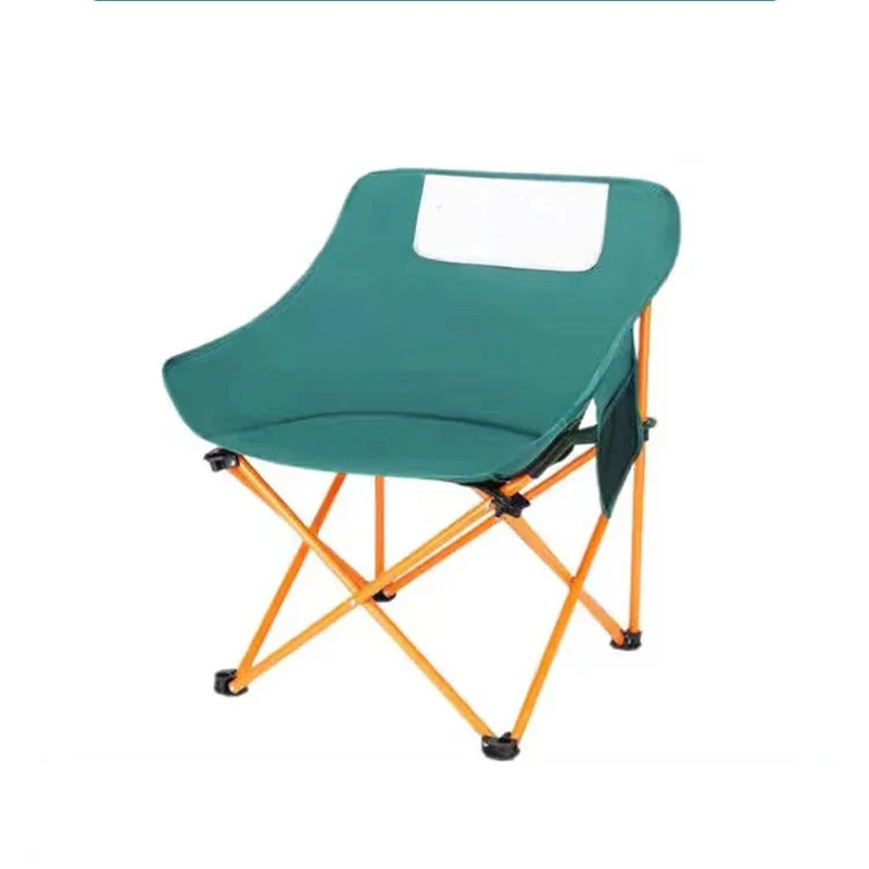 Chaise de pêche pliante en forme de lune, tabouret d'extérieur coloré pour loisirs et camping