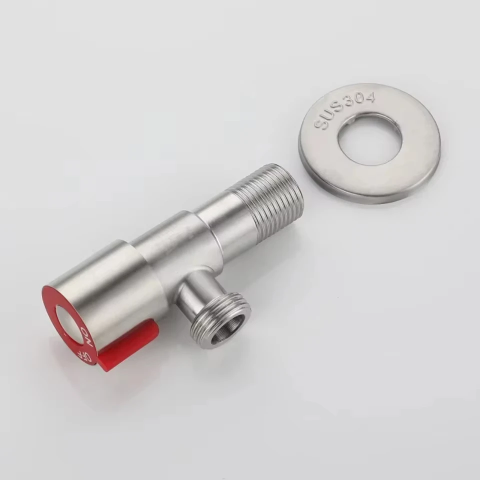 صمام مثلث المرحاض صمام إيقاف المياه صمام سخان المياه الفولاذ المقاوم للصدأ للحمامات المطابخ شرفات اكسسوارات المرحاض #5