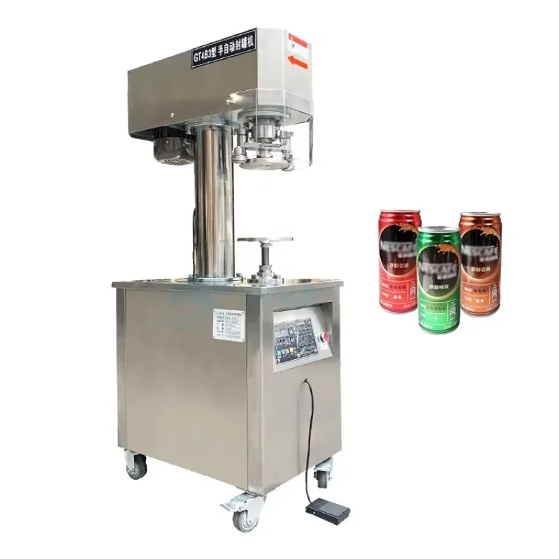 

Hot Sale Semi Automatic Electric Canned Coffee Powder Metal Can Sealing Machine