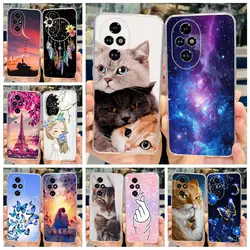 For Honor 200 Pro Case ELP-AN00 Cute Cat Painted Cover Clear Silicone Phone Case For Honor 200 Lite Honor200 Pro Soft TPU Fundas