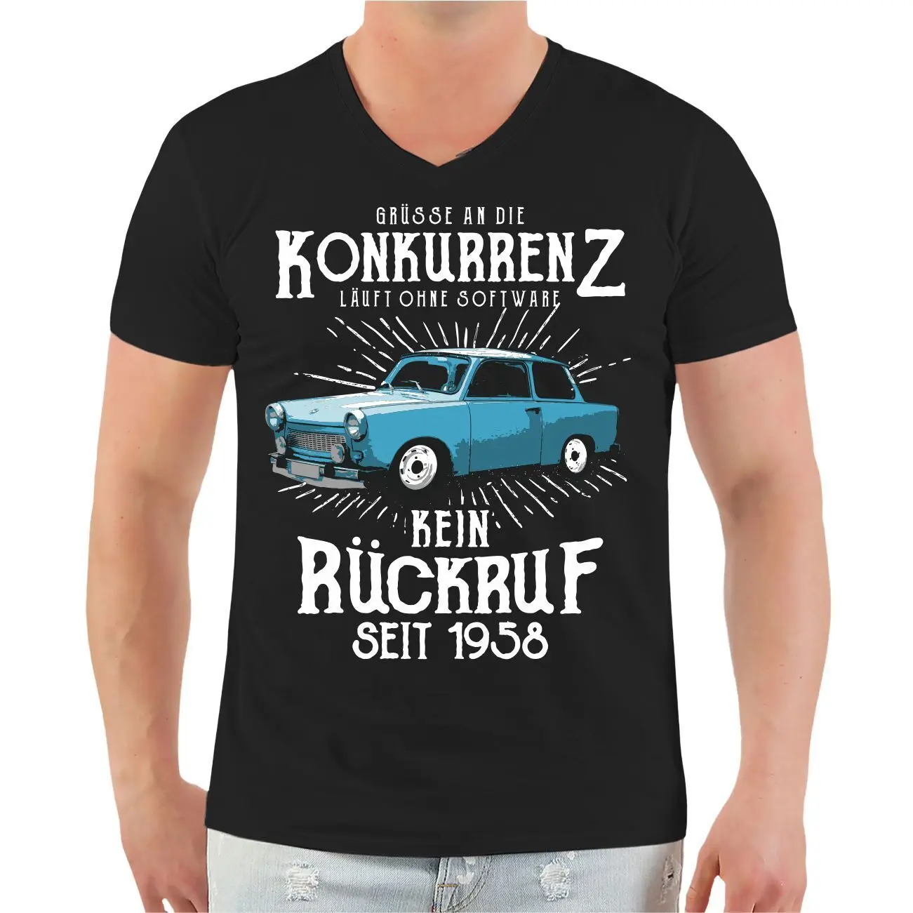 T shirt GDR greetings to the competition NO RECALL S 8XL Trabi Ossi ifa