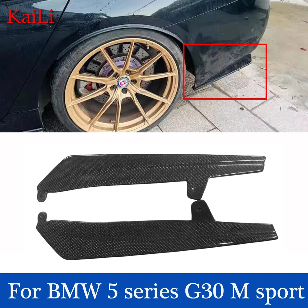 

For BMW 5 Series G30 M Sport Version 2017+ Car Exterior Back Bumper Canards Carbon Trim
