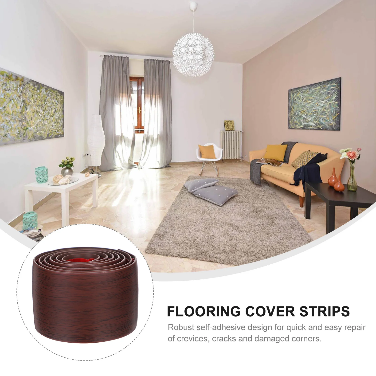 Pvc Floor Trim Strip Self Adhesive Threshold Transition For Carpet Tile Wood Vinyl Edge Cover Gap Protector Flooring Repair