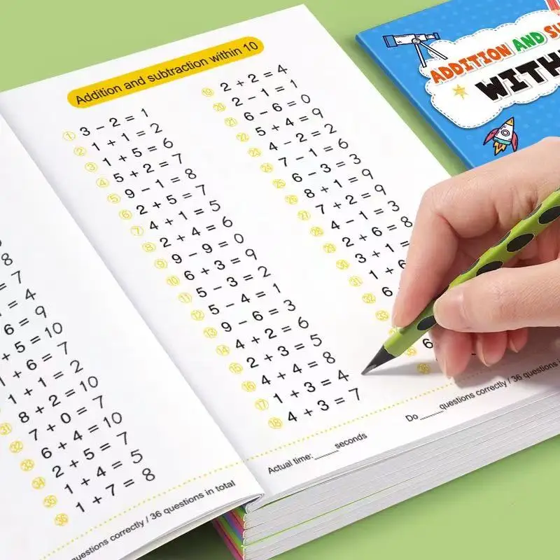 Handwritten Arithmetic Exercise Books Within 10-100 Addition & Subtraction Children's Math Workbooks Learning Notebooks