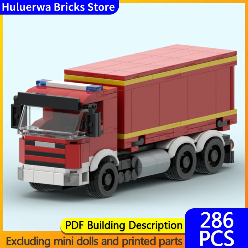 

Модель городской автомобиль MOC, строительные кирпичи, пожарно-спасательный грузовик, модульная технология, детские праздничные подарки, сборные игрушки, костюм