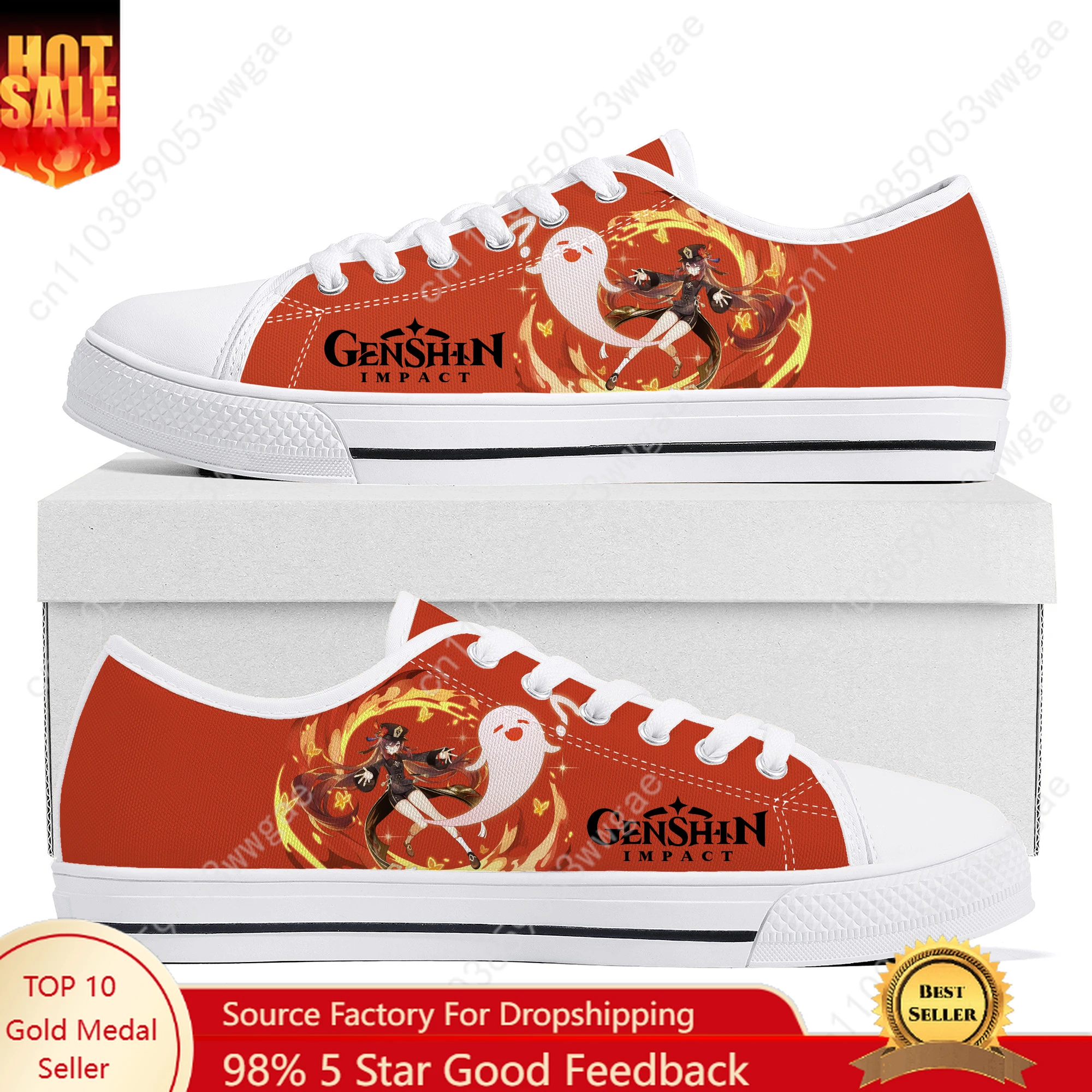 

Genshin Walnut Low Top Sneakers Mens Womens Canvas Sneaker High Quality Confortable Durable Casual Couple Shoes Customized Shoes