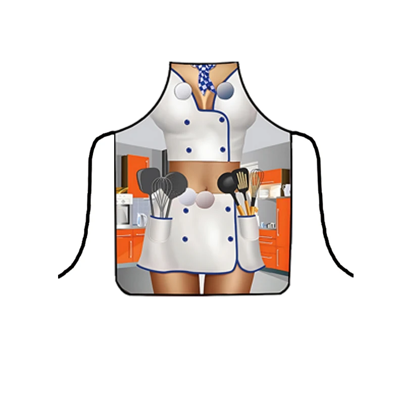 Muscle Man Aprons Sexy Funny Kitchen For Women BBQ Cleaning Cooking Stain-proof Apron Barbecue Apron סינרים uniforme dechef