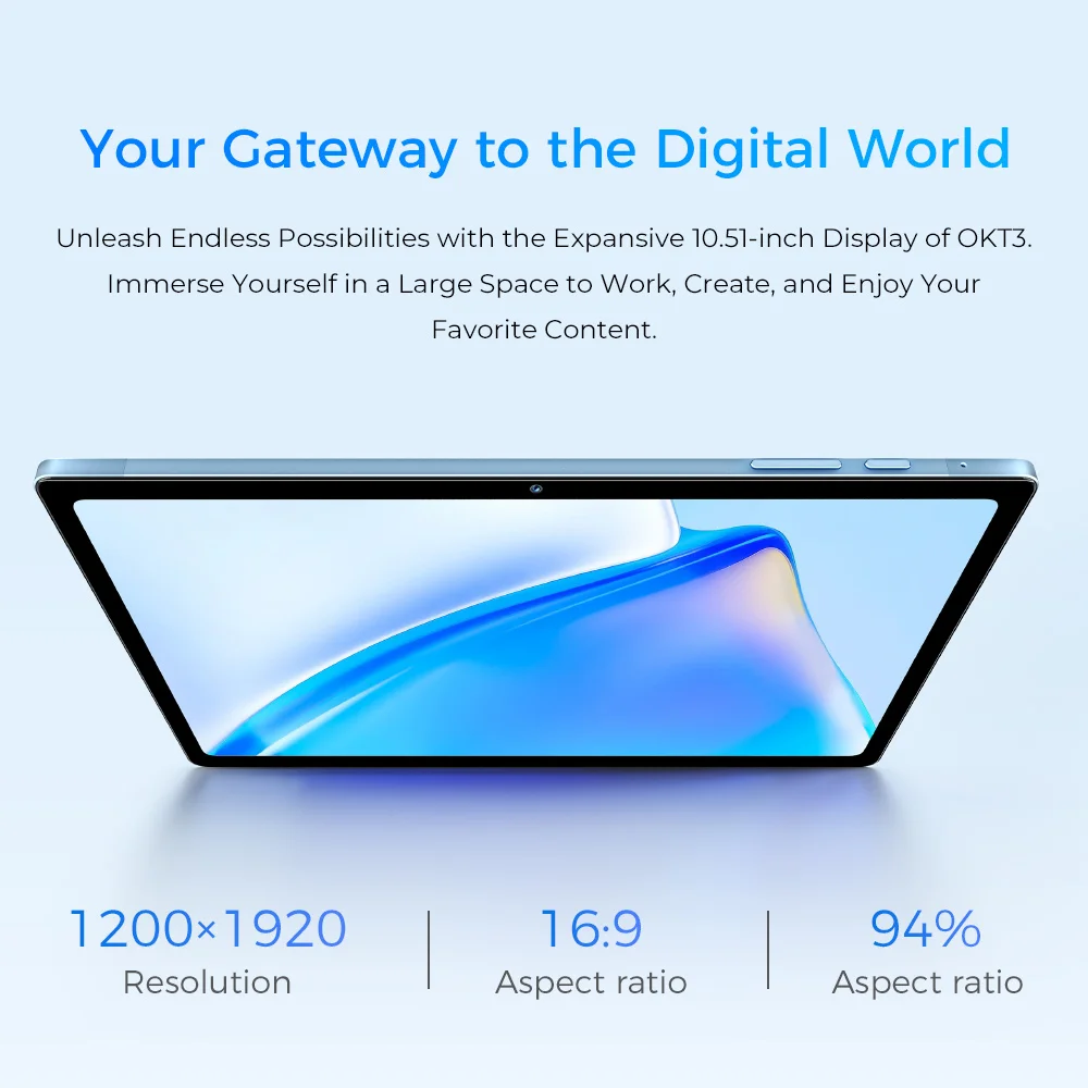 XDZ-OKT3 Pad 10.51" Screen 8+256GB 1200*1920 FHD 7000mAh battery Android 12 original tablet PC