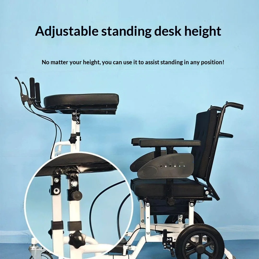 Rehabilitation Standing Walking Aid Elderly Disabled Assisted Sitting Chair Exercise Walking Aid Height Adjustable