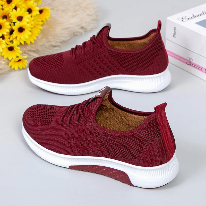 Winter Warm Non-slip Mother Cotton Boots Women's New Trend Cotton Shoes Middle-aged Cotton Boots Piled Thickened Sports Shoes