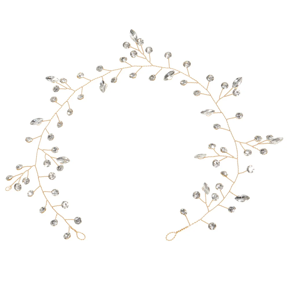 

Glass Marquise Bridal Headpiece Hair Piece For Wedding Bride Wedding Hair Accessories Vine Ribbon Rhinestone Zinc Alloy